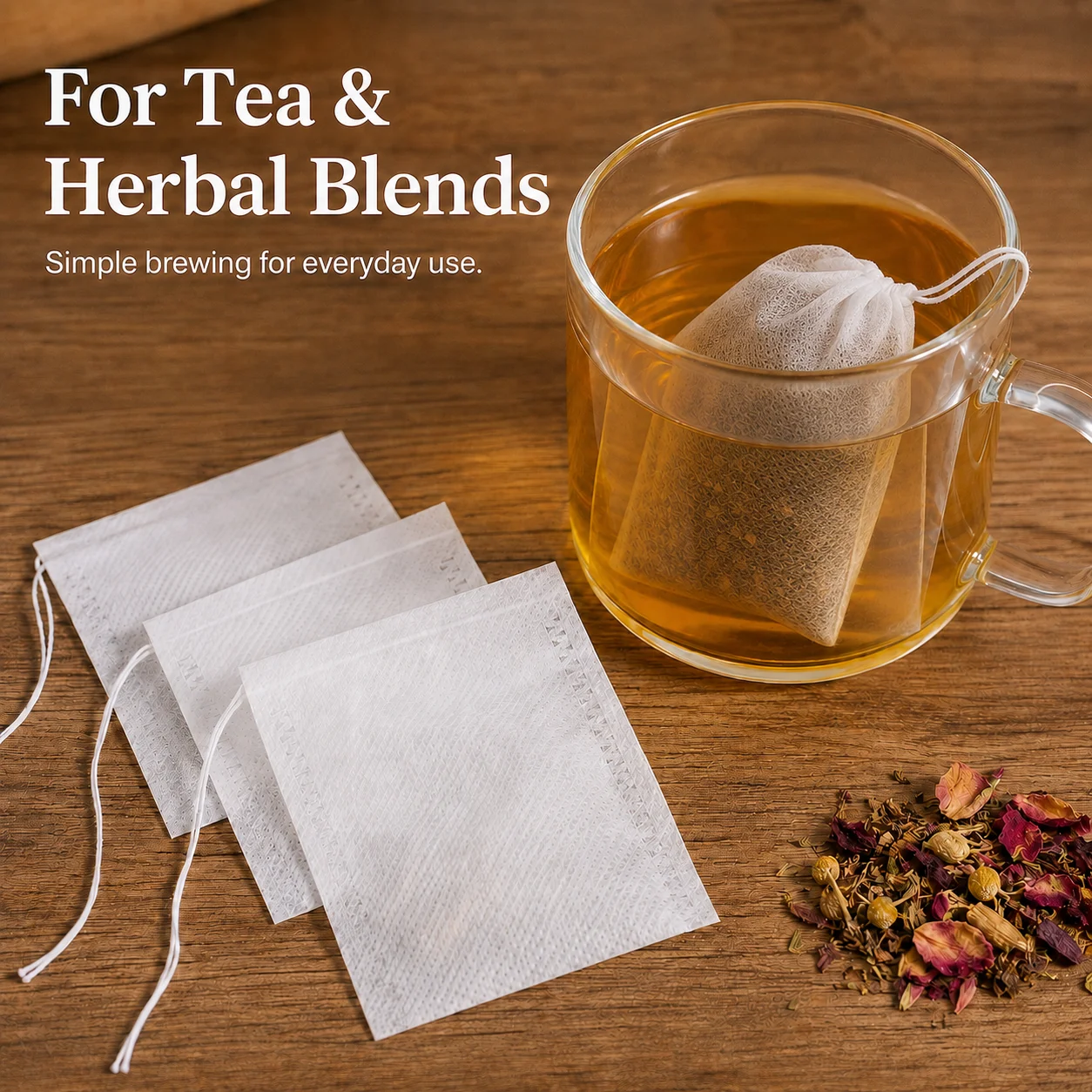 Herbal Tea - 100 SZT. Jednorazowe torebki filtrujące do